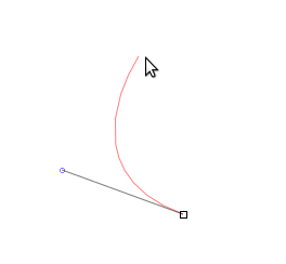 図２：ペジェ曲線を描く